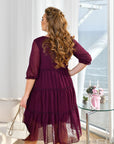 Chiffon dress with ruffles