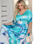 Elegant long dress  от polyester и viscose, модел EU082025, с гладък дизайн и изискана визия.