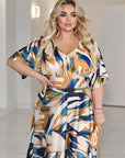 Elegant long dress  EU082025 с polyester и viscose, показана на модел с изчистен дизайн, подходяща за официални събития
