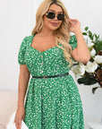 Vestido largo de verano con abertura.