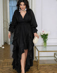 Long dress with ruffles