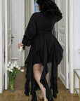 Long dress with ruffles