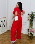 Knit set  с cotton, polyester и elastan, показан на изображението, с комфортен и стилен дизайн.
