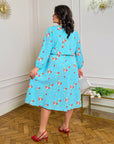 Soft fabric dress with flowers - Twiggy Shop