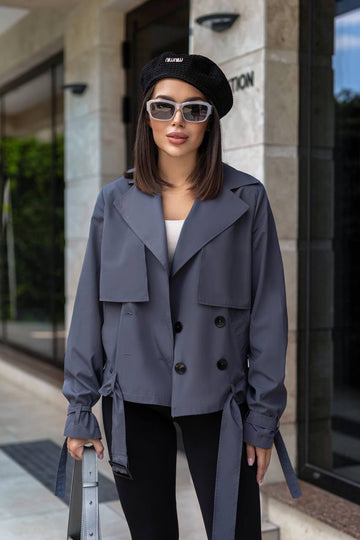 Short trench coat