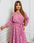 Soft fabric dress with flowers - Twiggy Shop