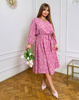 Soft fabric dress with flowers - Twiggy Shop