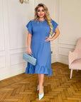 Loose-fit dress with ruffles  - Twiggy Shop