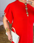 Loose-fit dress with ruffles  - Twiggy Shop