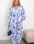 Printed loose-fit set  от polyester, изображение на моден комплект с ярки принтов и уup toбен дизайн.