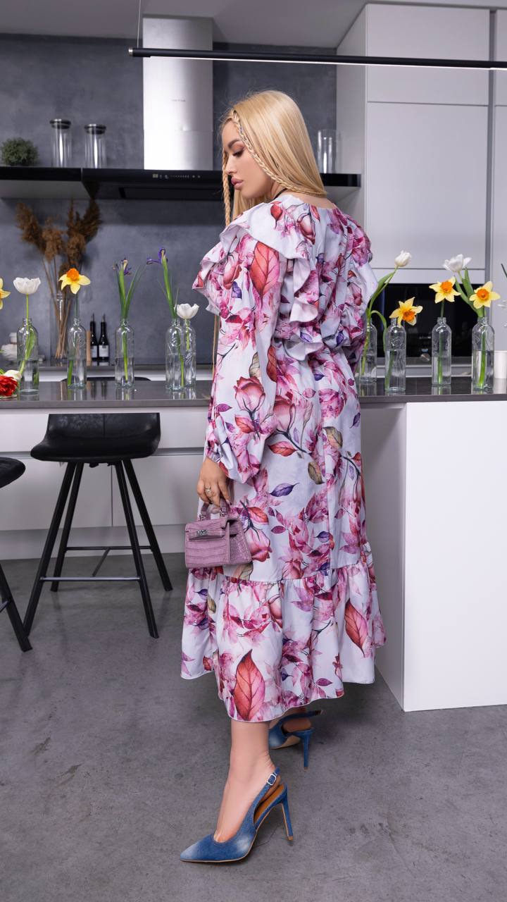 Dress made of soft floral fabric