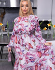 Dress made of soft floral fabric