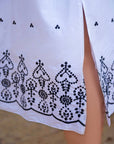Cotton dress with embroidery