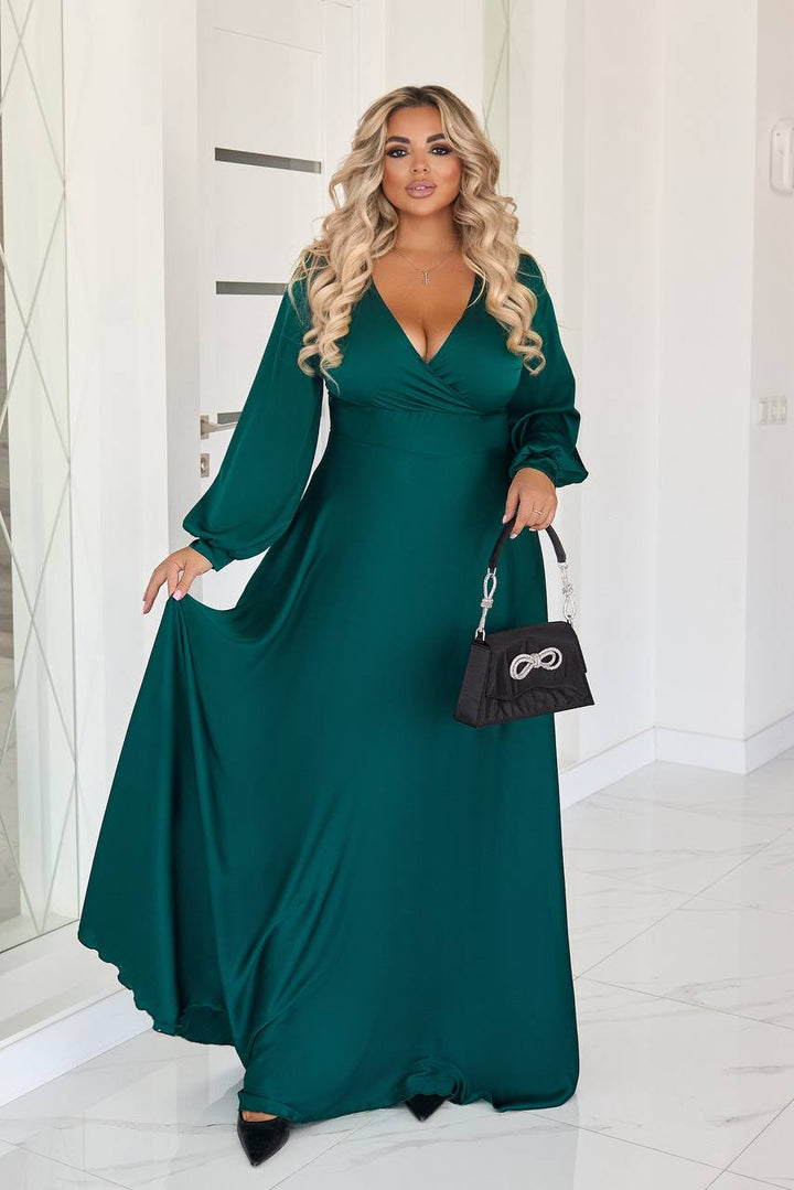 Long dress with neckline  - Twiggy Shop