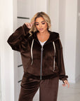 Velvet set with hood  - Twiggy Shop