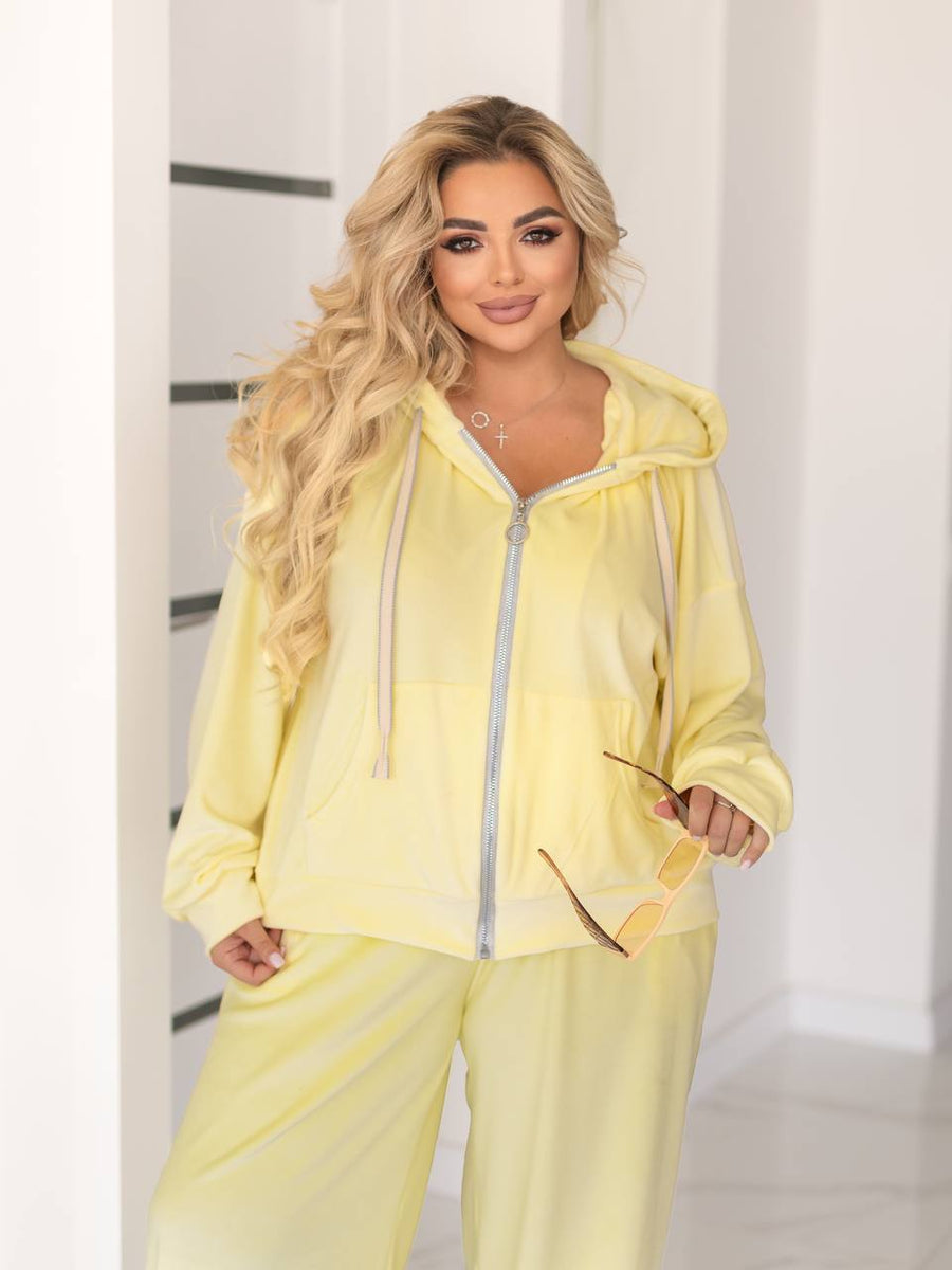 Velvet set with hood  - Twiggy Shop