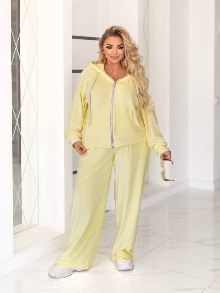 Velvet set with hood  - Twiggy Shop