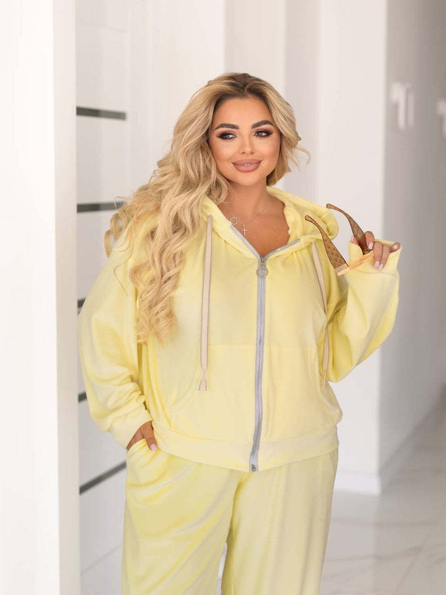 Velvet set with hood  - Twiggy Shop