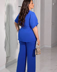 Blouse and trousers set  от polyester, lycra и nylon, в светъл цвят, с комфортен крой и елегантен дизайн.