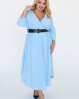 Chiffon dress with a belt