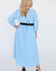 Chiffon dress with a belt