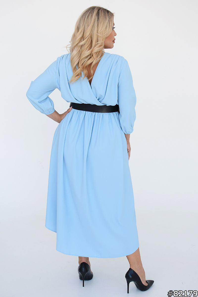 Chiffon dress with a belt