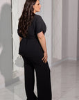 Blouse and trousers set  от polyester, lycra и nylon, в светъл цвят, с удобен и стилен дизайн.