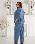 Conjunto blazer y pantalón lino