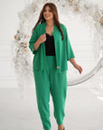 Conjunto blazer y pantalón lino
