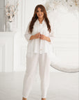 Conjunto blazer y pantalón lino