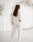Conjunto blazer y pantalón lino