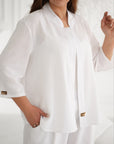 Conjunto blazer y pantalón lino
