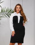 Rochie din stofa mixta