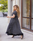 Long soft dress with ruffles - Twiggy Shop