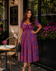 Rochie din satin floral