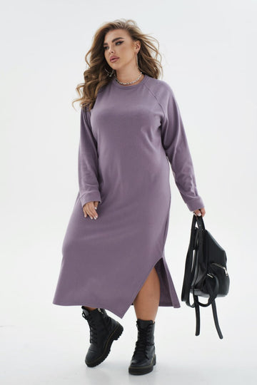 Knit midi dress with belt - Twiggy Shop