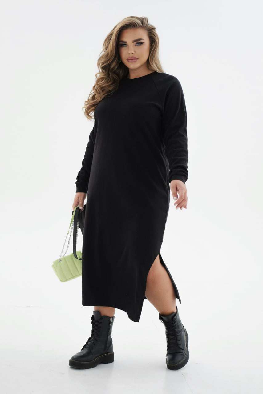 Knit midi dress with belt - Twiggy Shop