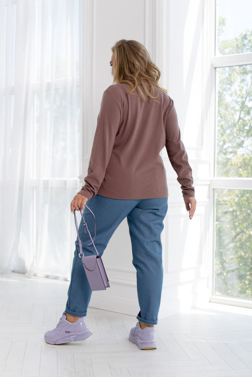 Knit sweater with high collar  - Twiggy Shop