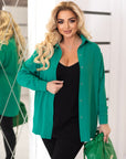 Ribbed knit set with a shirt  - Twiggy Shop
