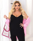 Ribbed knit set with a shirt  - Twiggy Shop