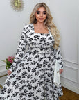 Soft fabric dress with flowers - Twiggy Shop
