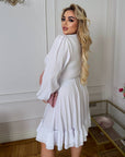 Soft fabric dress with ruffles  - Twiggy Shop