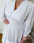 Soft fabric dress with ruffles  - Twiggy Shop
