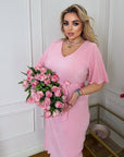 Pleated fabric dress  - Twiggy Shop