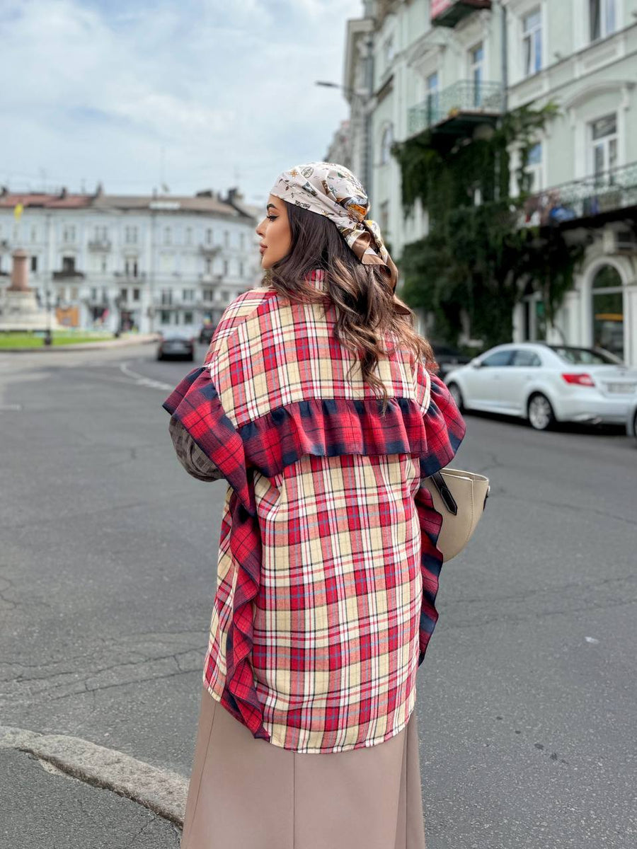 Camicia in tessuto misto