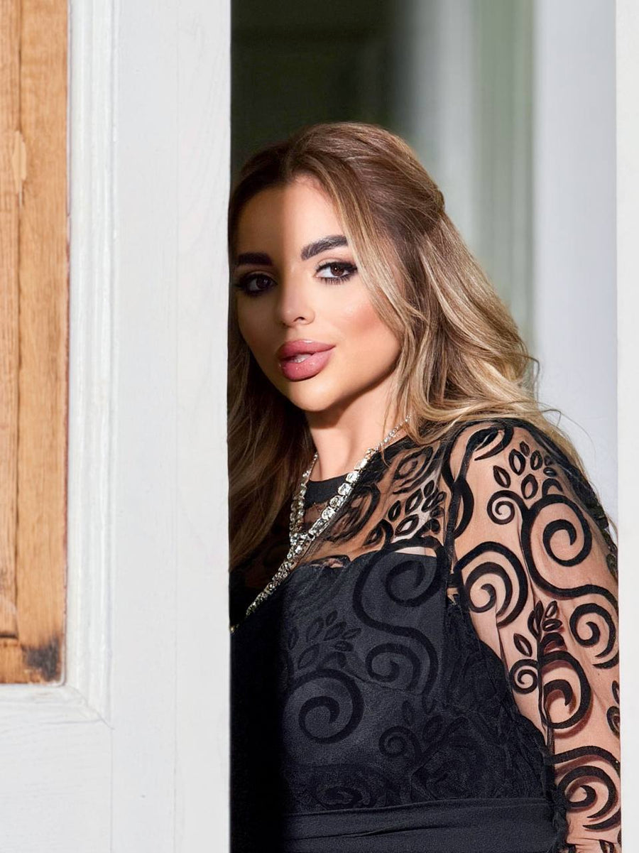 Flared dress with tulle  - Twiggy Shop