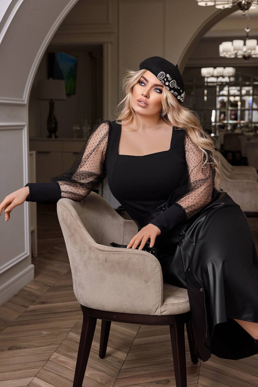 Blouse and leather skirt set  - Twiggy Shop