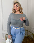 Draped blouse  от polyester и spandex, White цвят, с драпирани детайли, подходяща за ежедневен стил.