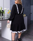 Flared dress with ruffles