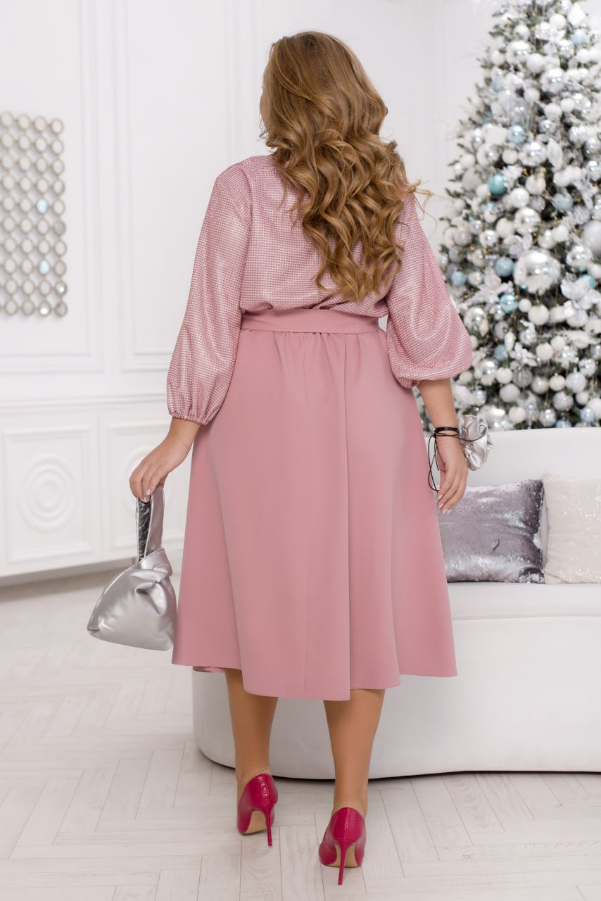 Flared dress with lurex